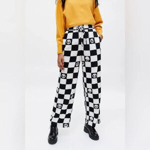 Urban outfitters UO Carmen Printed Pull-On Pant pockets drawstrings wide leg S